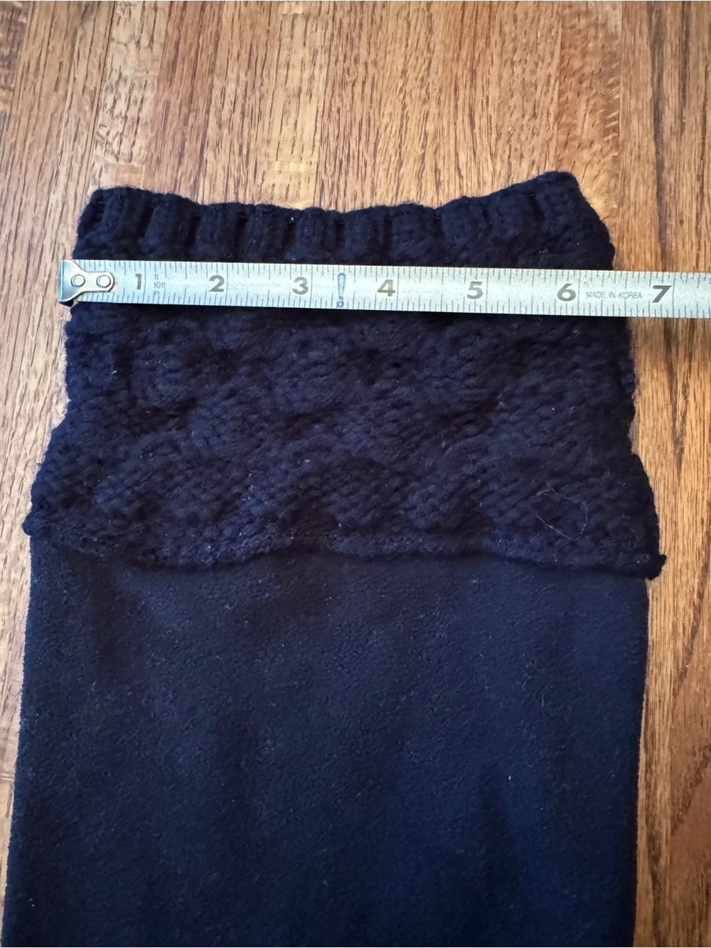 MICHAEL Michael Kors Black Fleece Cable Knit Cuff Boot Liner Socks L/XL